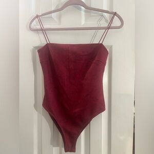 Red velvet Snake Skin bodysuit